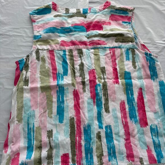 Coral Bay Tank/Tunic with Crochet Detail at Neck and Bottom Size Large E… - Picture 8 of 11